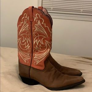 Coral Ariat Leather Boots